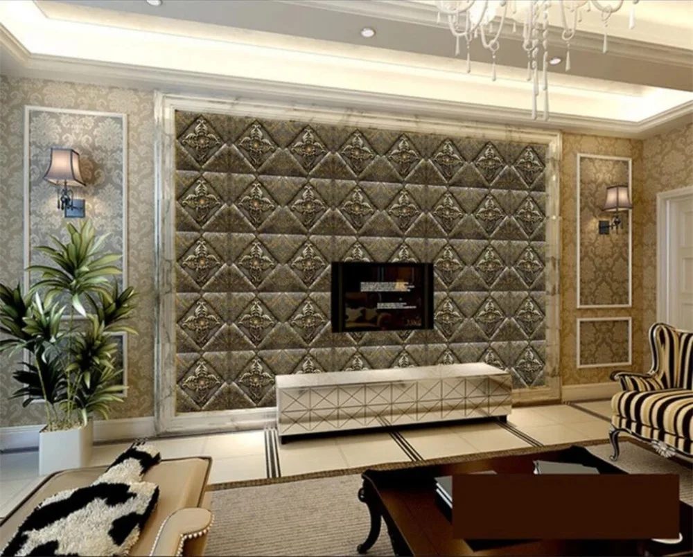 

beibehang Custom large fresco wallpapers 3d europe modern minimalist flowers cross box TV background wall living room wall paper