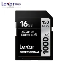 Lexar 150MB/s 16GB 32GB SDHC 1000x SD Card 64GB 128GB 256GB SDXC UHS-II U3 Flash Memory Card For 3D 4K Digital SLR Camera HD Cam