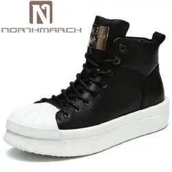 Northmarch Мужские ботинки стильные зимние панк Мужские ботинки кожаные ботинки Martin открытый удобная зимняя обувь для отдыха bota Masculina