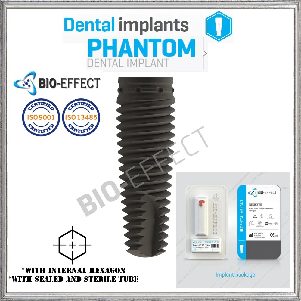 50X зубной имплантат 5 часть комплект = 1 Inspire или Phantom Implant + 1 прямой абатмент + 1 исцелить кепки + 1 Передача + 1 аналоговый для с утопленной