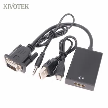 

VGA to HDMI Adapter Converter Convert the Vga Signal to Hdmi Female Connecter For PCs PS3,XBOX360,blue DVD,topbox Free Shipping