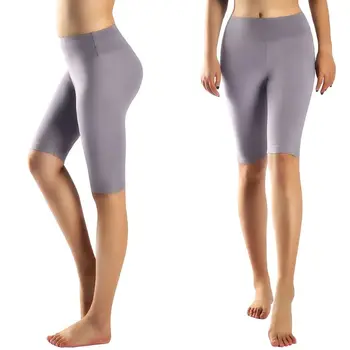 

Women High Rise Seamless Skinny Sport Pants Solid Color Butt Lift Boxer Fitness Legging