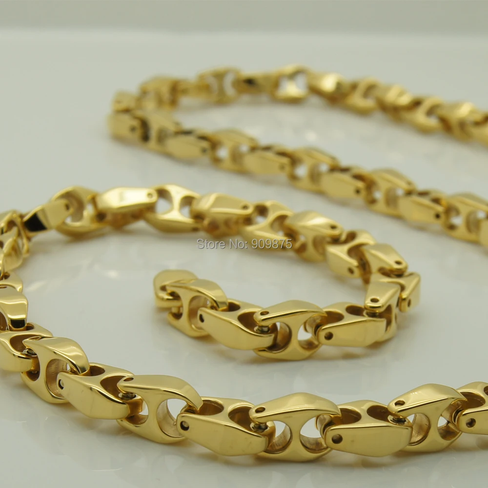 mens gold gucci link necklace