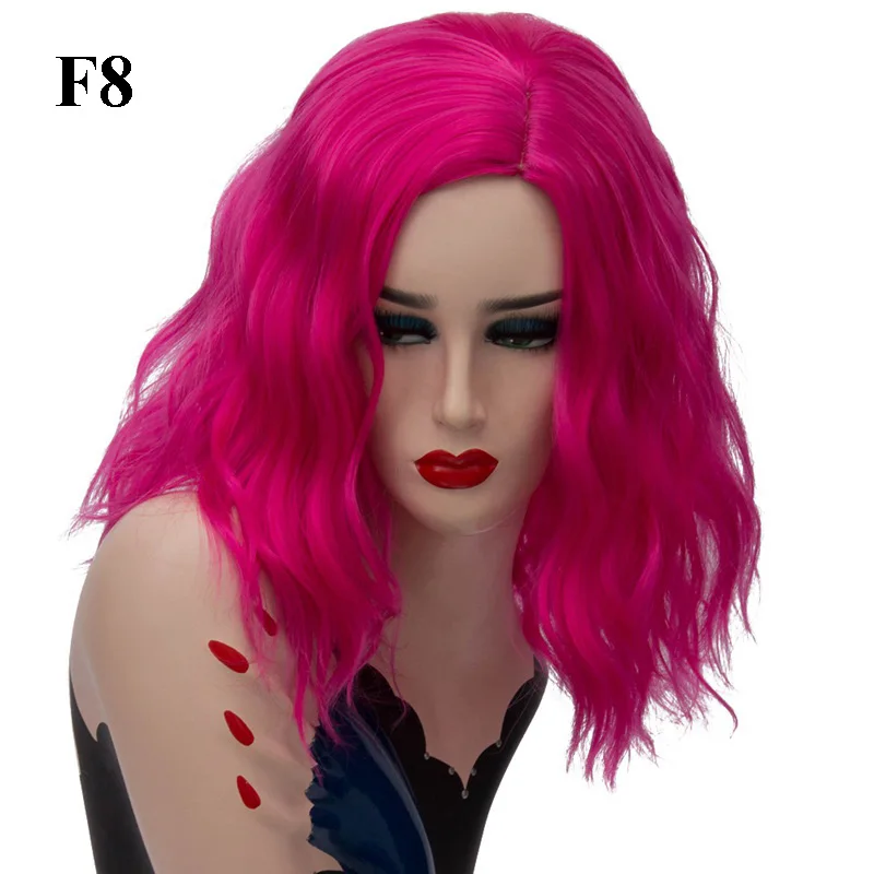 Pelucas sintéticas blancas de plata cortas de mujer MSIWIGS para mujeres resistente al calor Cosplay pelo Rosa peluca rubia