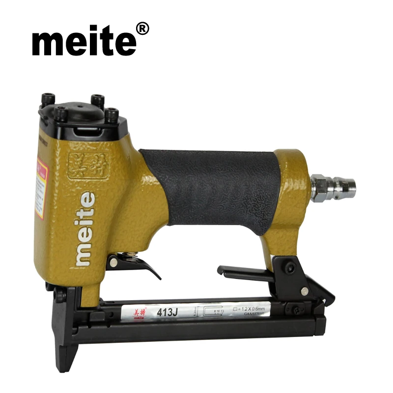Meite 413J fine wire air stapler pneumatic staple nailer gun with
