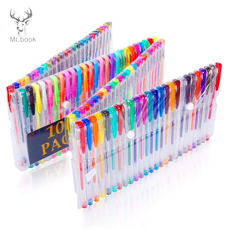 48/60/100Pcs Set Multi Colors Gel Pen Replacement Highlighter Water-Color Refill Painting Metal Art Office School Stationery | Канцтовары