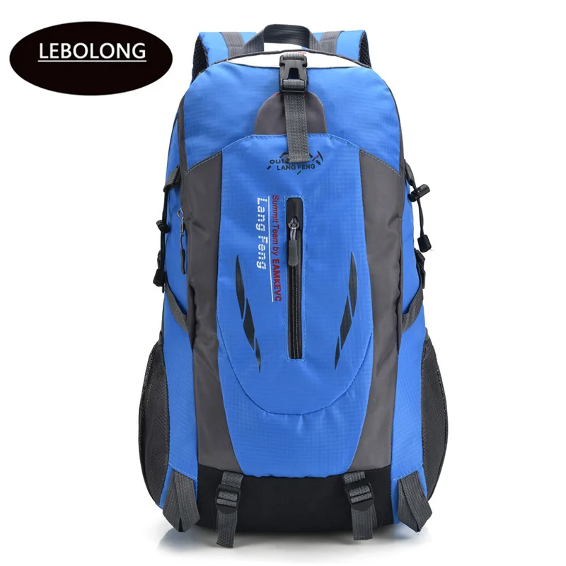 

Lebolong nylon Material Backpack Waterproof Polyester Unisex Solid Rucksack Notebook Computer Bag Multifunction knapsack