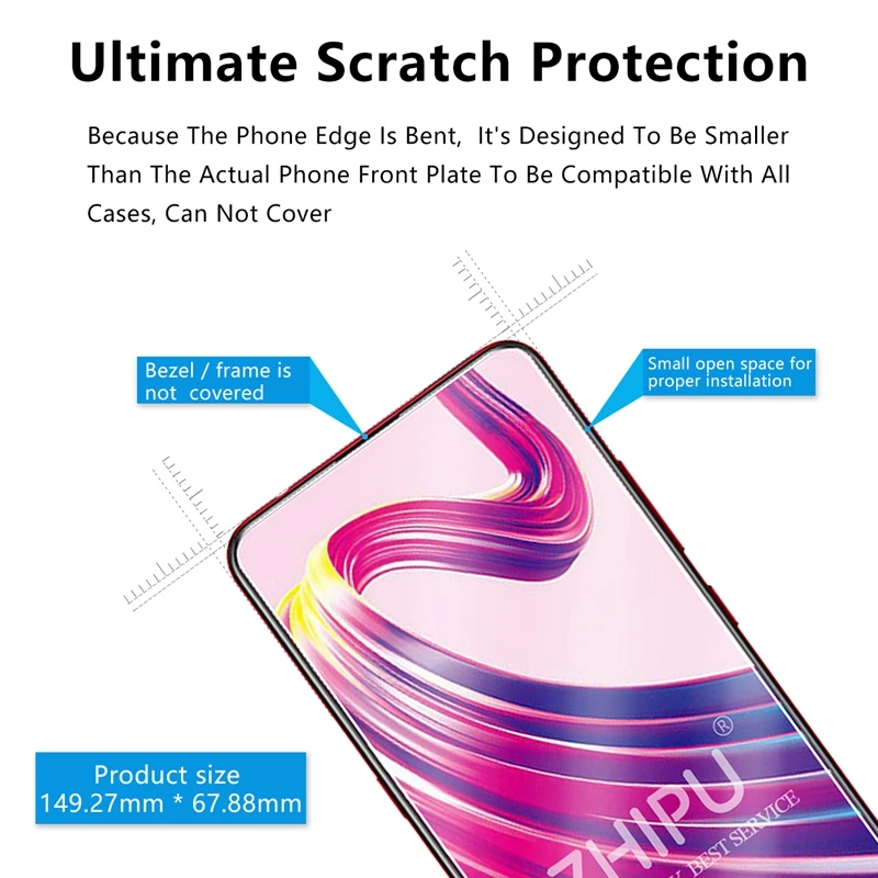 2 Pcs Tempered Glass For vivo V15 Pro Glass Screen Protector 2.5D 9H Tempered Glass For vivo V15 Pro 6.39 Protective Film