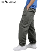 Neue Frühling Sommer Plus Größe Männer Cargohose Baumwolle Lose Hose Herrenhosen 3XL 4XL 5XL 6XL
