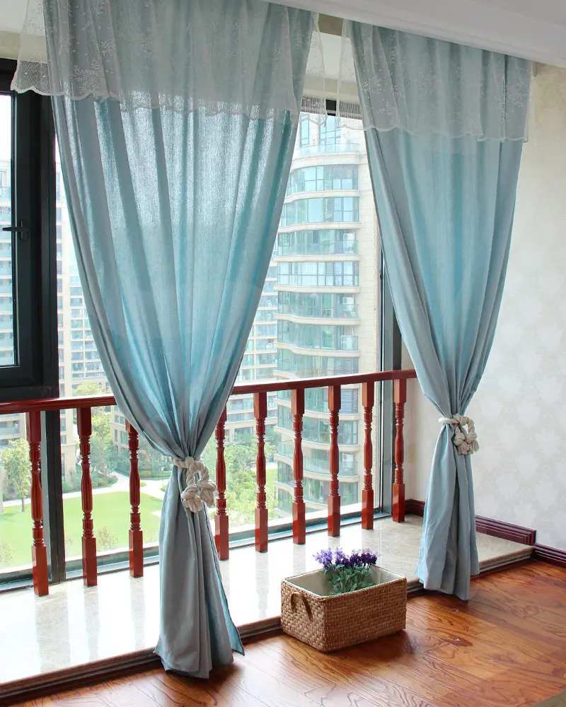 Mediterranean Window Curtains for Living Room Bedroom Kitchen Curtains