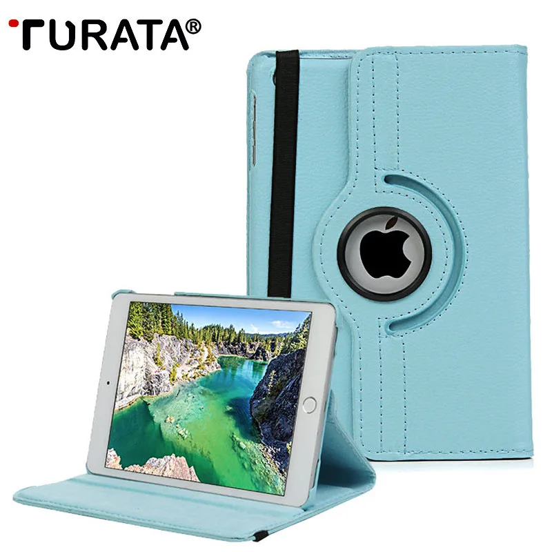 TURATA кожаный чехол для iPad MINI Mini 3 2 1 Смарт Флип PU 360 вращающийся магнитный держатель