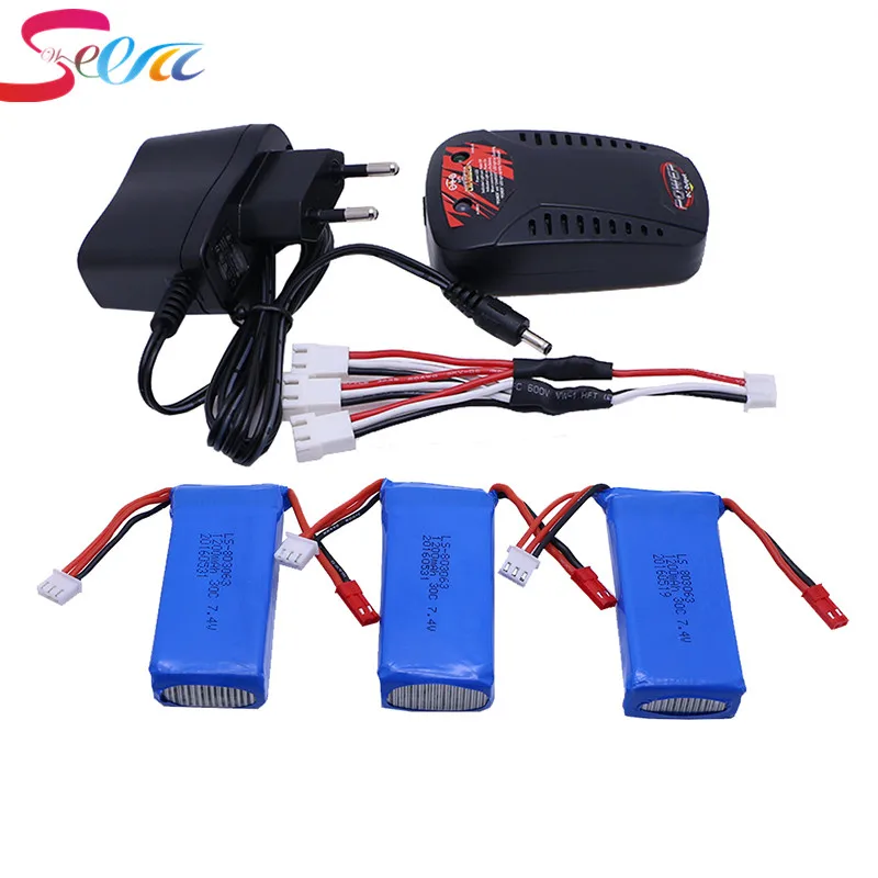 3pcs Battery+charger New Original A949 A959 A969 A979 Wltoys K929 1/18