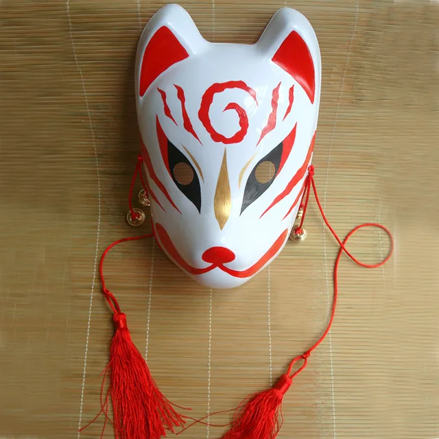 Hand painted Fox Mask Endulge Japanese Full Face PVC Halloween Animal