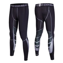 Новые компрессионные Легинсы Для Бега Мужские MMA с длинными рукавами одежда для фитнеса и бодибилдинга Рашгард MMA черные дышащие штаны