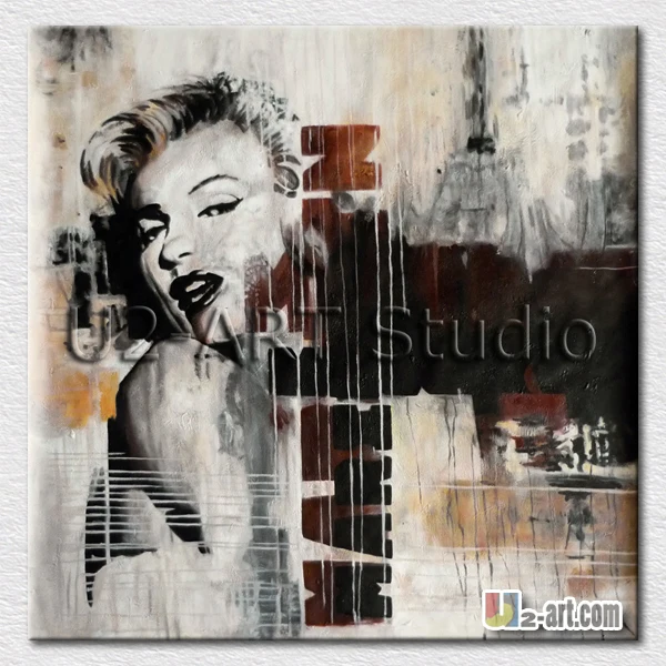 

Simple oil paintings Marilyn Monroe pictures painted on canvas popular gift for friends living room decoration
