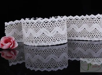 

Wholesale 6.5 cm cotton lace trim,DIY clothing/beding lace accessories,garment/shoes lace,bedding decoration lace heaven