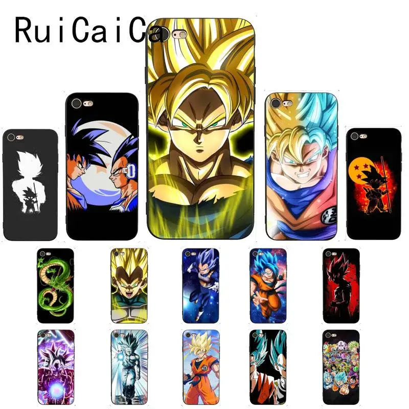 Ruicaica Dragon Ball Z Super DBZ Goku Модный черный мягкий чехол из ТПУ для iPhone 5 5Sx 6 7 7plus 8 8Plus X XS MAX XR