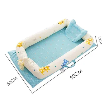

Baby Crib Portable Newborn Bed Anti-rollover Pillow Crib Infant Sleeping Pillow Baby Bassinet Children's Multifunction Crib