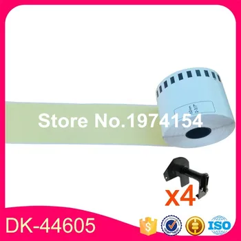 

100 Refill Rolls Compatible DK-44605 Label 62mm*30.48M Continuous Compatible for Brother Label Printer Yellow Paper DK-4605