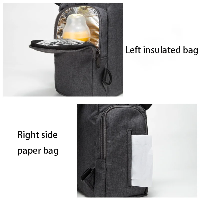 Baby-Dining-Chair-Multi-function-Diaper-Backpack-Large-Mummy-Bag-Waterproof-Safe-Belt-Booster-Seat-can