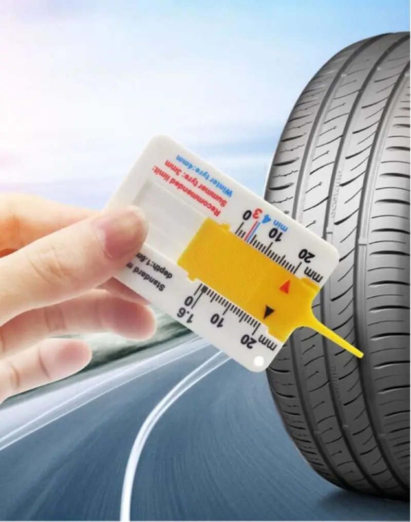 

Car Tyre Tread Depth Gauge Caliper Plastic Tread Ruler 0-20mm Vernier Depth Caliper Tire Portable Meter Tread Piece Gauge Tool