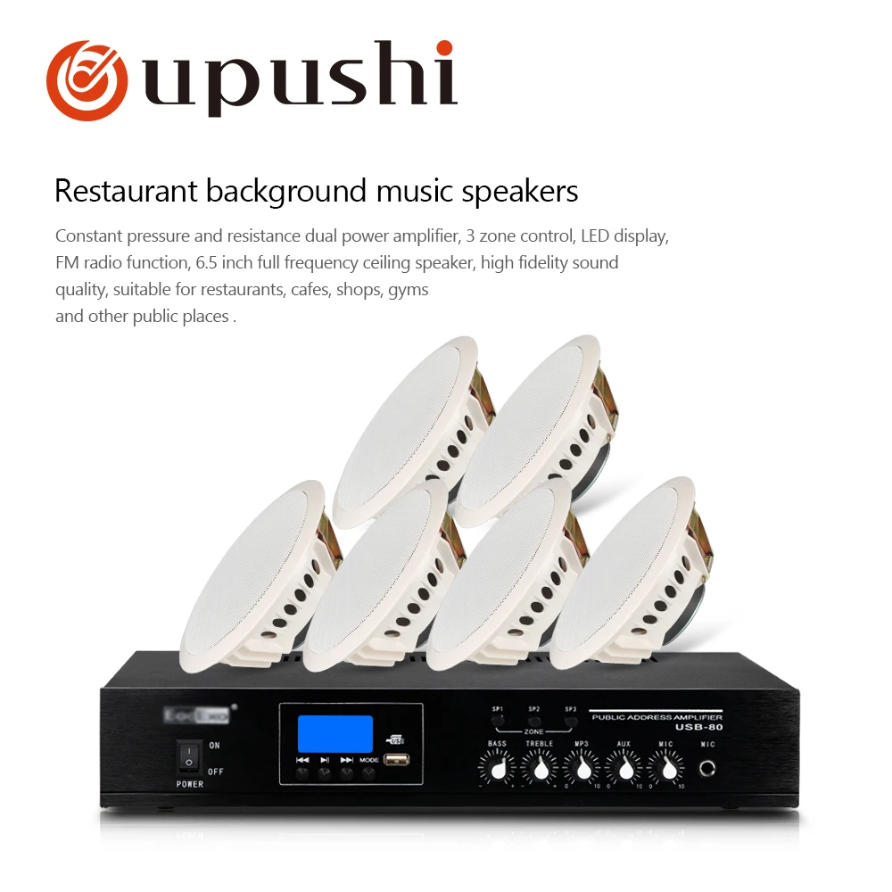 Потолочные динамики 6 5 дюйма bluetooth усилитель oupushi USB pa amp Вт потолочные