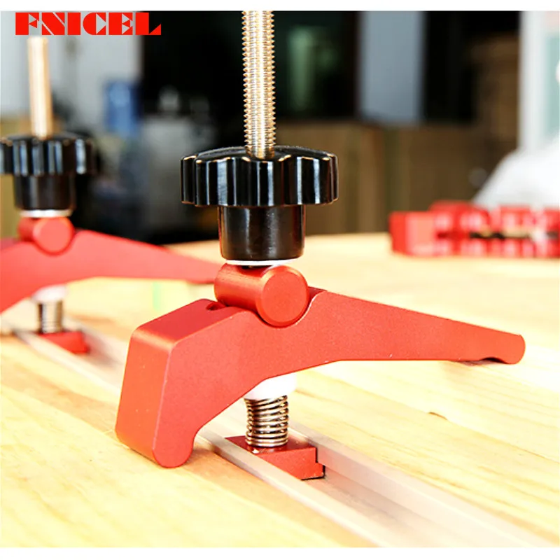 Aluminum Alloy T Track Metal Hold Down Block Clamp T-Slot T-Track Clamp Set Woodworking Tool for Router Table