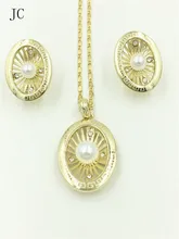 Fine Jewelry Sets For Women Wedding Accessories African Beads Crystal Pendant Statement CZ Diamond Dress Necklace Earrings