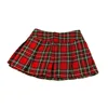 Women Sexy Lady Plaid Skirt Schoolgirl Sleepwear Mini Short Skirt Night Super Mini Pleated Size M XL ► Photo 3/6