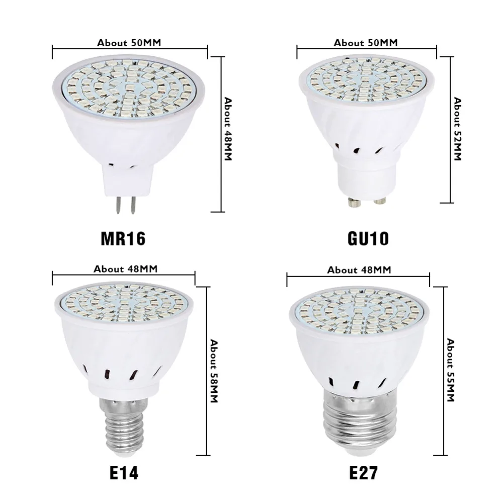 Полный спектр cfl светодиодный Grow светильник Лампада E27 E14 MR16 GU10 110V 220V комнатное растение лампы цветущие растения Гидропоника Системы ИК УФ сад