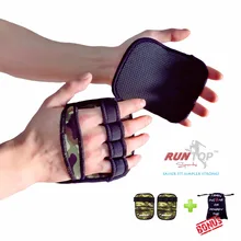 RUNTOP 6 мм тяжелая атлетика PULL UP Grip колодки перчатки Кроссфит тренировки тренажерный зал Тренировка Фитнес Powerlifting защита рук