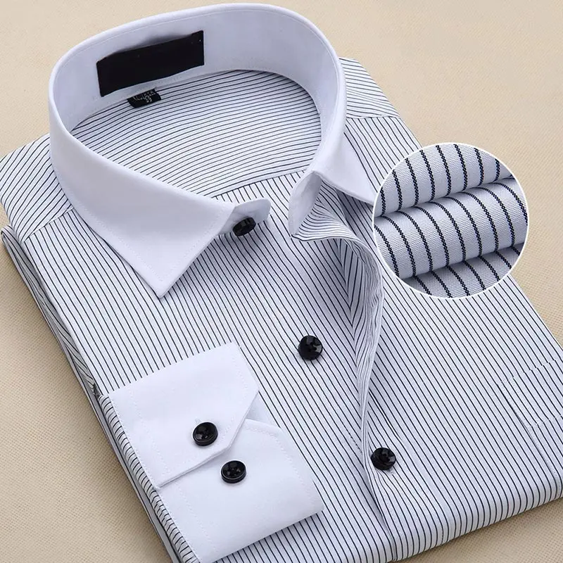 الرجال الأزياء عارضة المطبوعة طويلة الأكمام قميص ملابس للرجال لينة ومريحة ضئيلة الرجال الأعمال الاجتماعية قميص العلامة التجارية