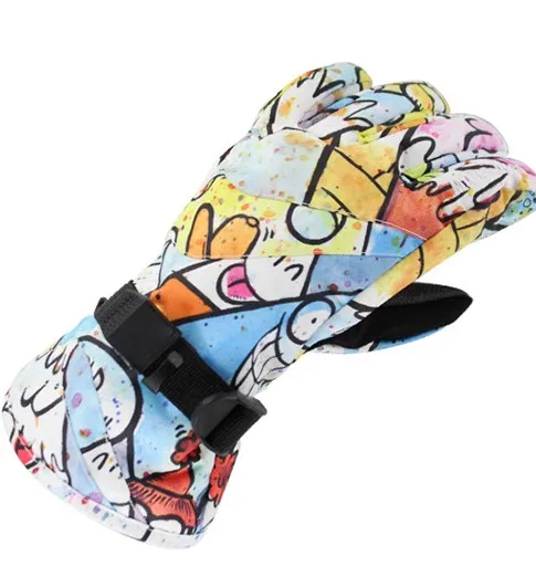 

8-14 years old children cartoon ski gloves teenager snowboarding skiing gloves big child winter outdoor waterproof sports gloves