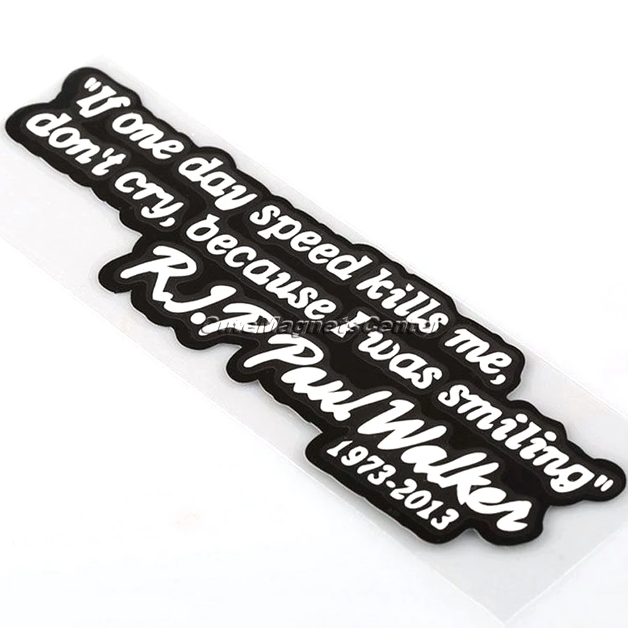 Car Sticker Styling Words RIP PAUL WALKER 1973 2013 Decals For Car