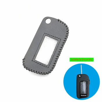 

A93 for Starline A93 A63 A39 A93 Folding Car Flip Remote Fob Case Cover Hot Sale Car Alarm Shape Top layer Leather Case