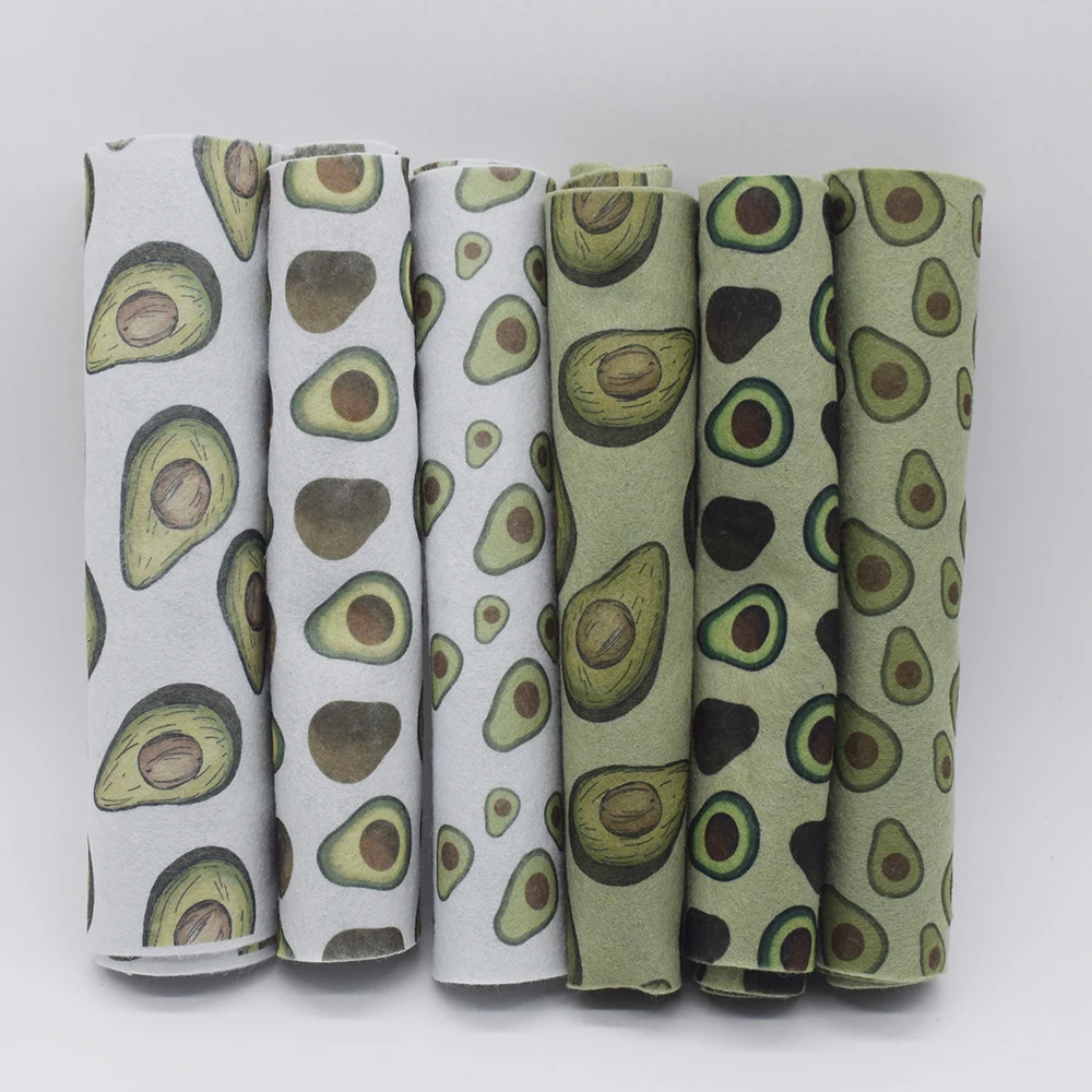 

2019 New Avocado A4 Size Soft Felt Fabric Print feltro handmade handcraft fieltro para manualidades diy vilt felting vilt stof