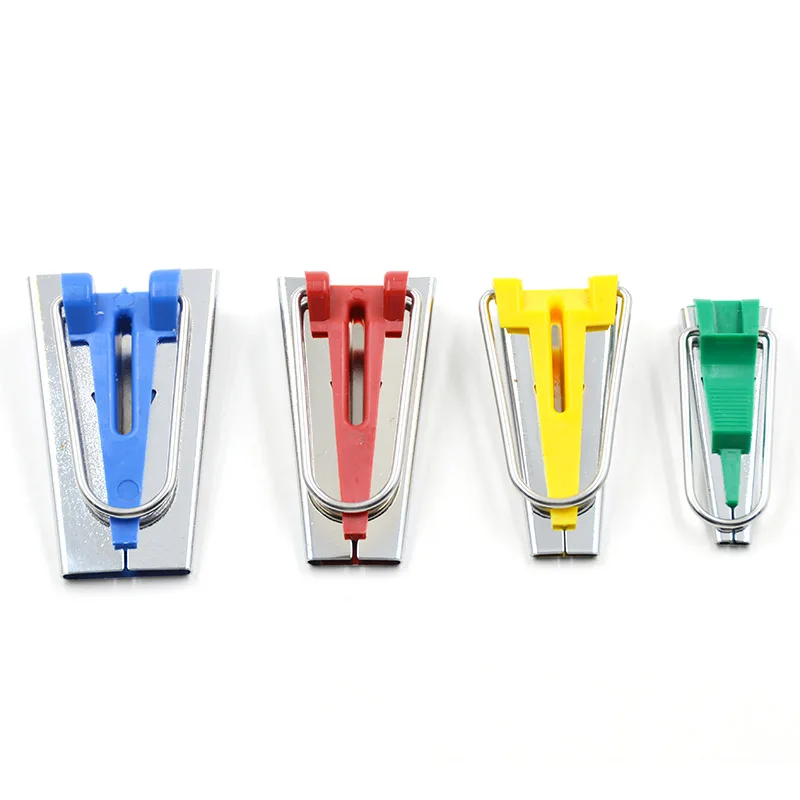

4pcs Sewing DIY Fabric Clover Bias Tape Maker Binding Tool Set Machine Sewing Quilting Hemming Tools -15
