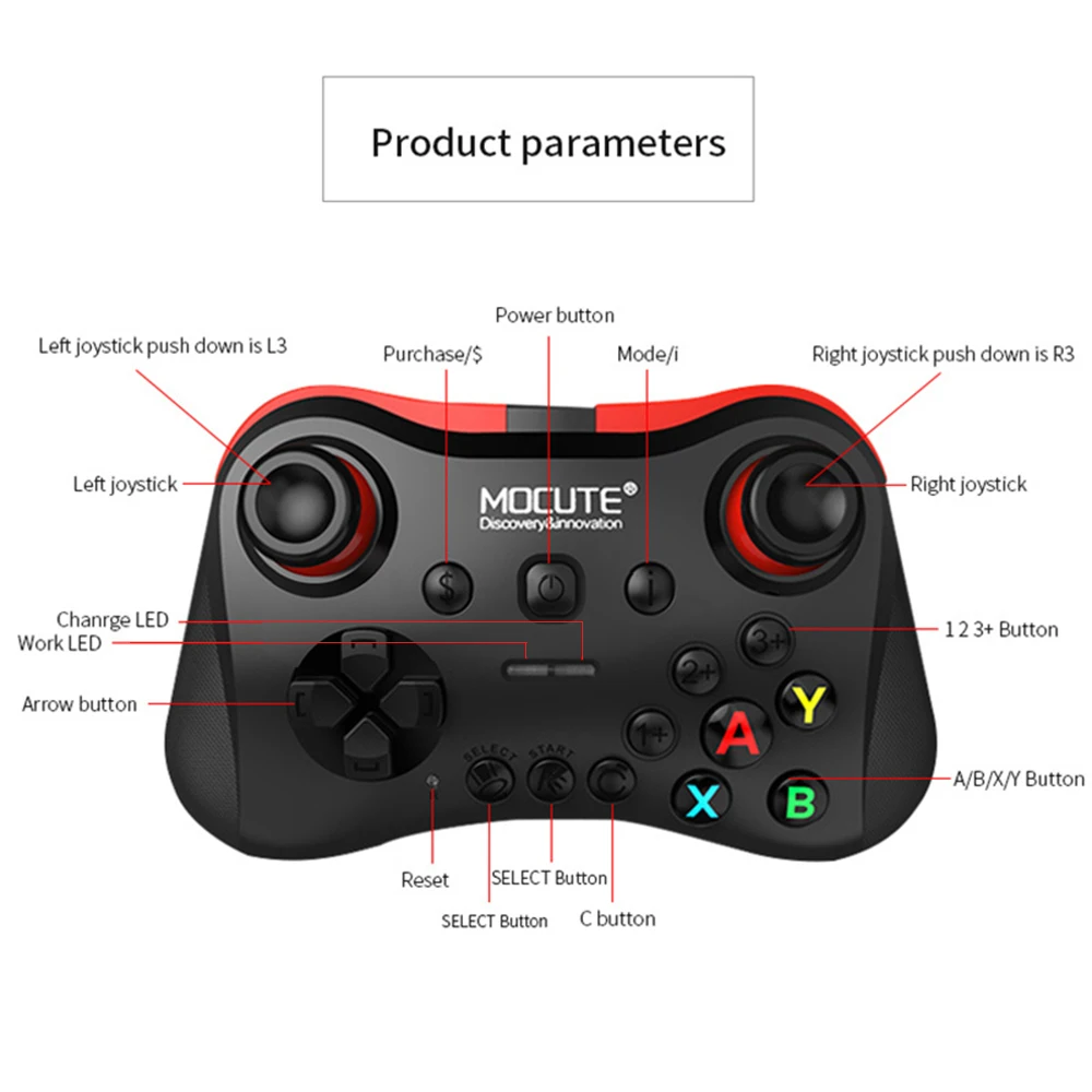 Mocute 056 Bluetooth геймпад Android беспроводной джойстик VR контроллер мобильный для