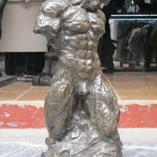 Xd 002325 2" Western Art Бронза и Мрамор мышечной отшлифованной голый мужчина обнаженная статуя