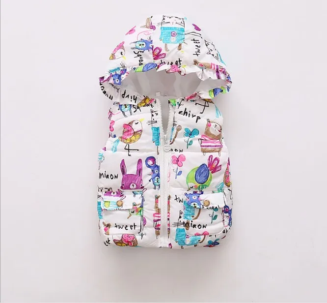 New 0-5years Warm baby girls' Cartoon Vest Size COAT ME0031