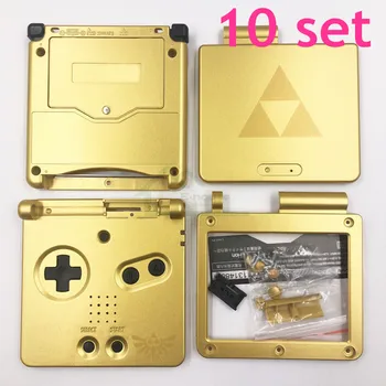 

10 set for Zelda Limited Edition Replacement Housing Case Cover Shell with Buttons Kit for GBA SP Game Console Repair