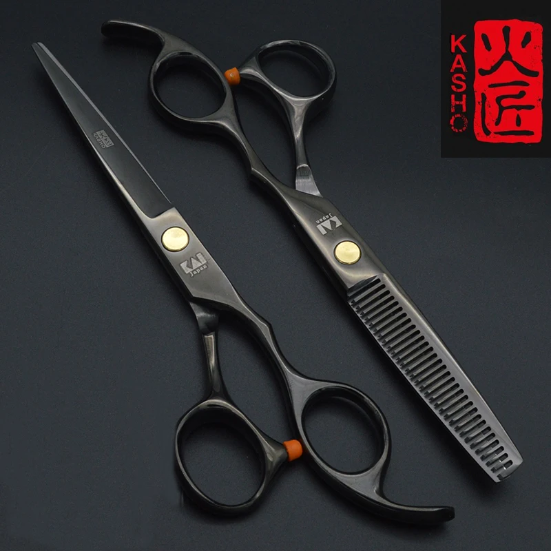 

6" Kasho stainless steel barber scissors hair beauty cutting thinning scissor set free shipping