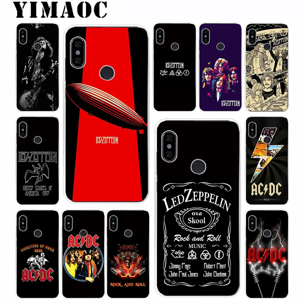 YIMAOC Led Zeppelin ACDC полосы Мягкий силиконовый чехол для Xiaomi Redmi 6 6A 5A 5 S2 Puls Note 8 7 4X4 4A Pro Go |
