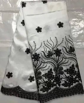

High quality 5yards african george lace fabric with embroidered nigerian lace fabrics african lace fabric for party dress ZD-A12