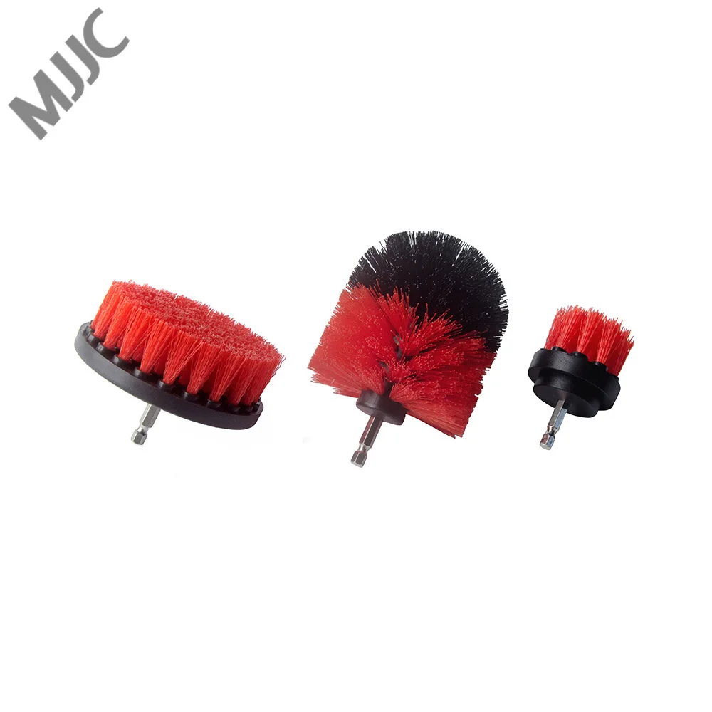 Skup MJJC 3 sztuka średni i sztywne szczotka z wiertła załącznik szczotki do butów do czyszczenia opony samochodowe, dywan, kuchni, łazienki