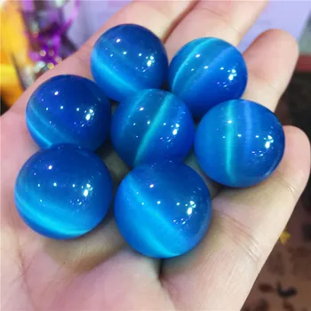 

7pcs Beautiful Cat Eye Crystal blue ball multi-color Seven star array home decoration 20mm