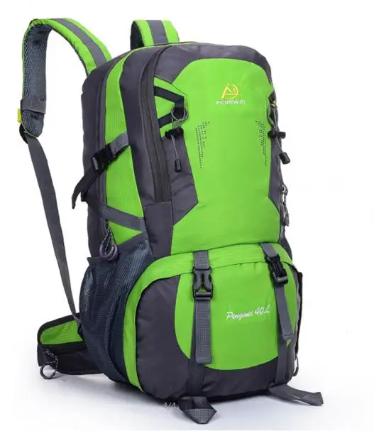 Высокое качество 40L Профессиональные Восхождение сумки водонепроницаемый нейлон походы открытый спортивный рюкзак Кемпинг Сумка Мужчины Женщины - Цвет: Green