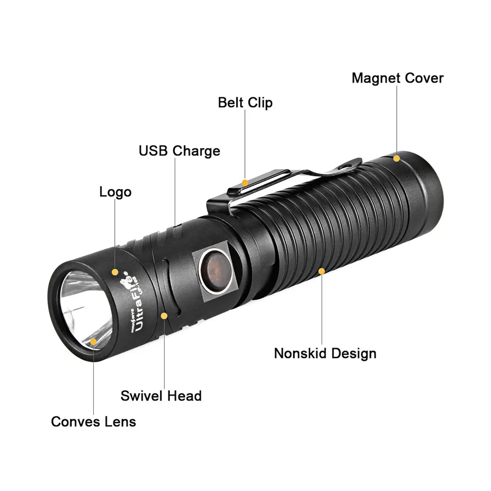 Ultrafire UF 168 18650 USB зарядка факел фары CREE XM LT6 1200LM светодиодный рабочий свет Магнитный