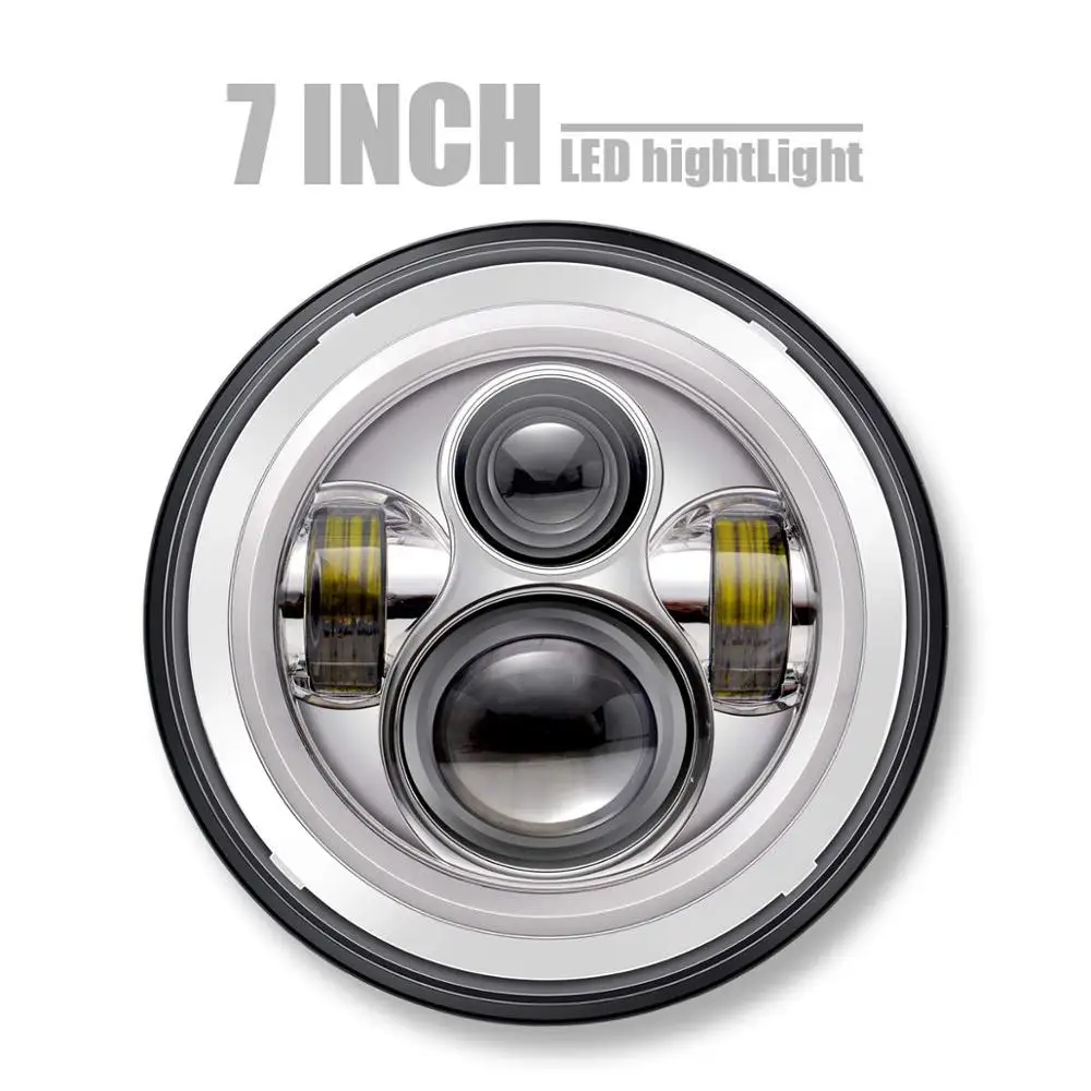 

60W Round Led Fog Lights 60W 6000K White Halo Ring DRL Off Road Fog Lamps For Jeep Wrangler JK TJ LJ Grand Cherokee