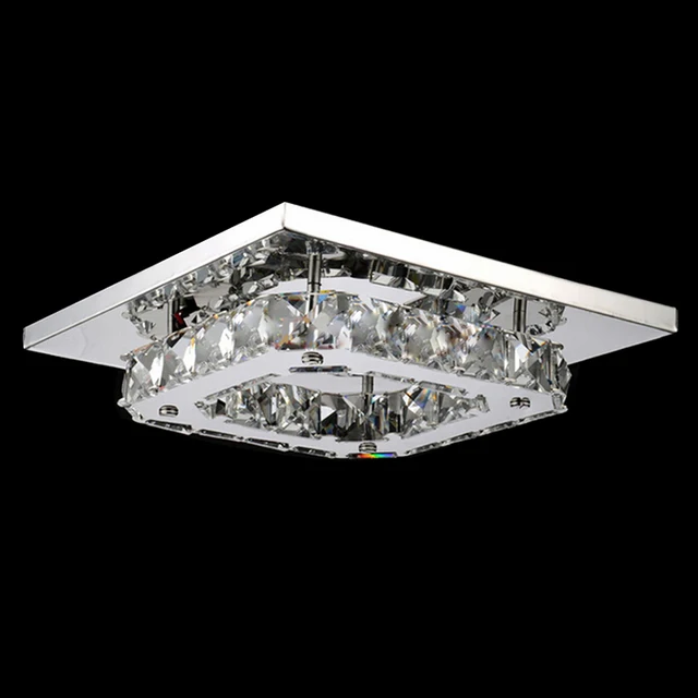 8 Led Crystal Flush Mount Modern Transpa Stainless Steel 8 Led Crystal Flush Mount Modern Transpa Stainless Steel Ceiling Light Lamp